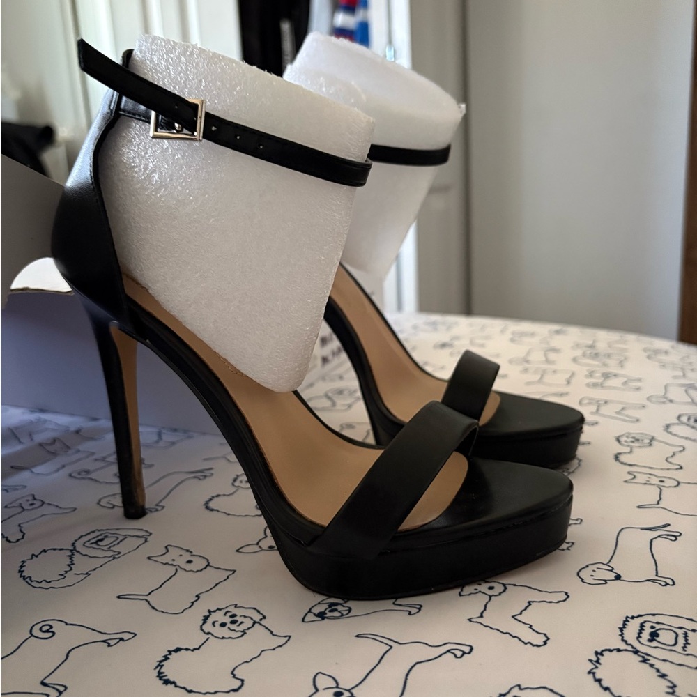 Aldo Black Strappy High Heels